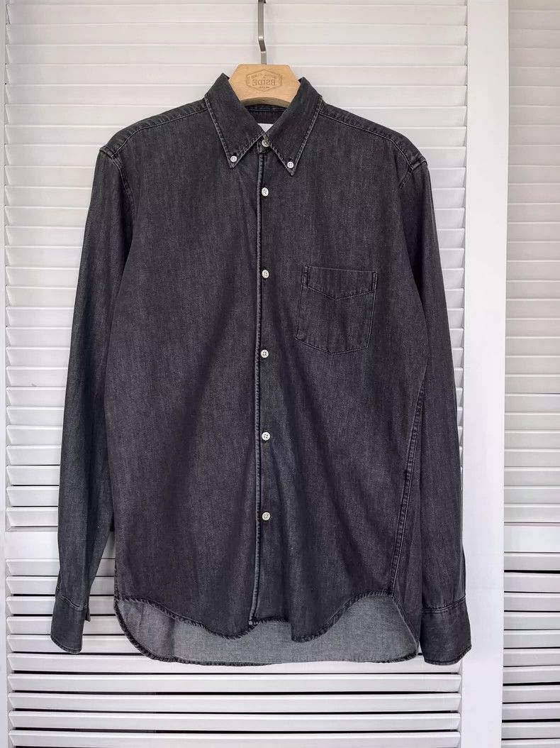 Our Legacy our legacy size 48 Black denim long-sleeved shirt 2502-Nex Size US S / EU 44-46 / 1 - 1 Thumbnail