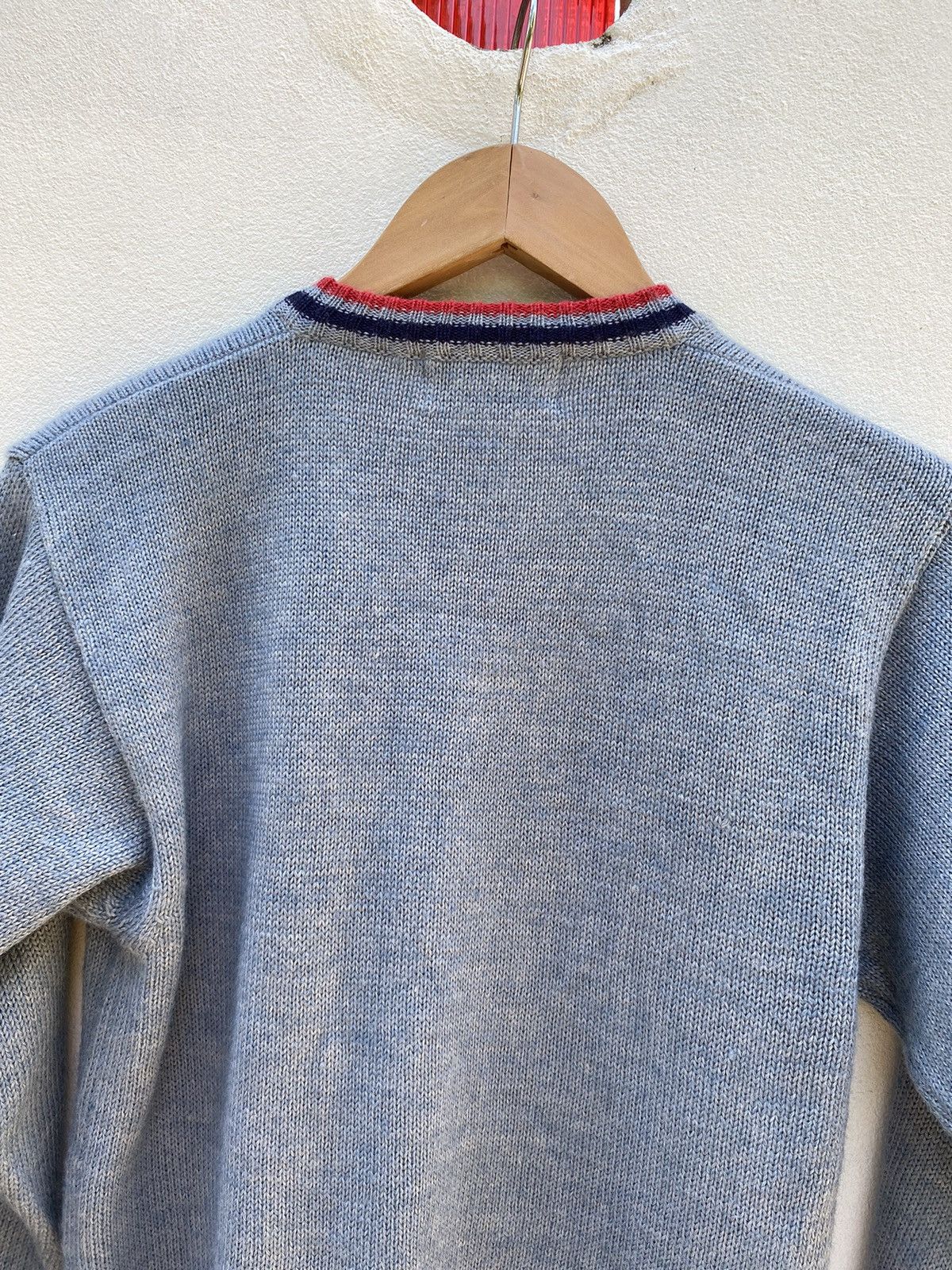 Designer × Vintage POPEYE Gray V-Neck Sweater Size L / US 10 / IT 46 - 7 Thumbnail