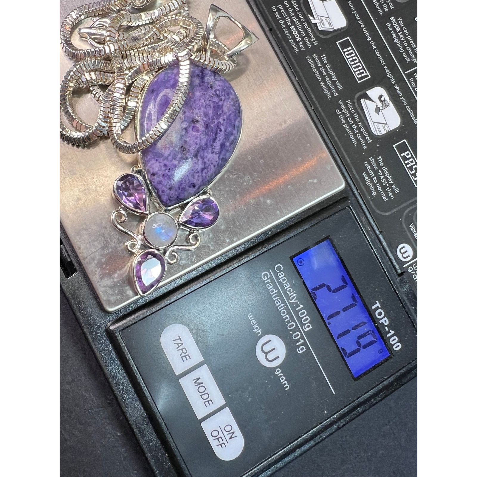 Other Arya stichtite and amethyst Sterling silver necklace Size ONE SIZE - 8 Thumbnail