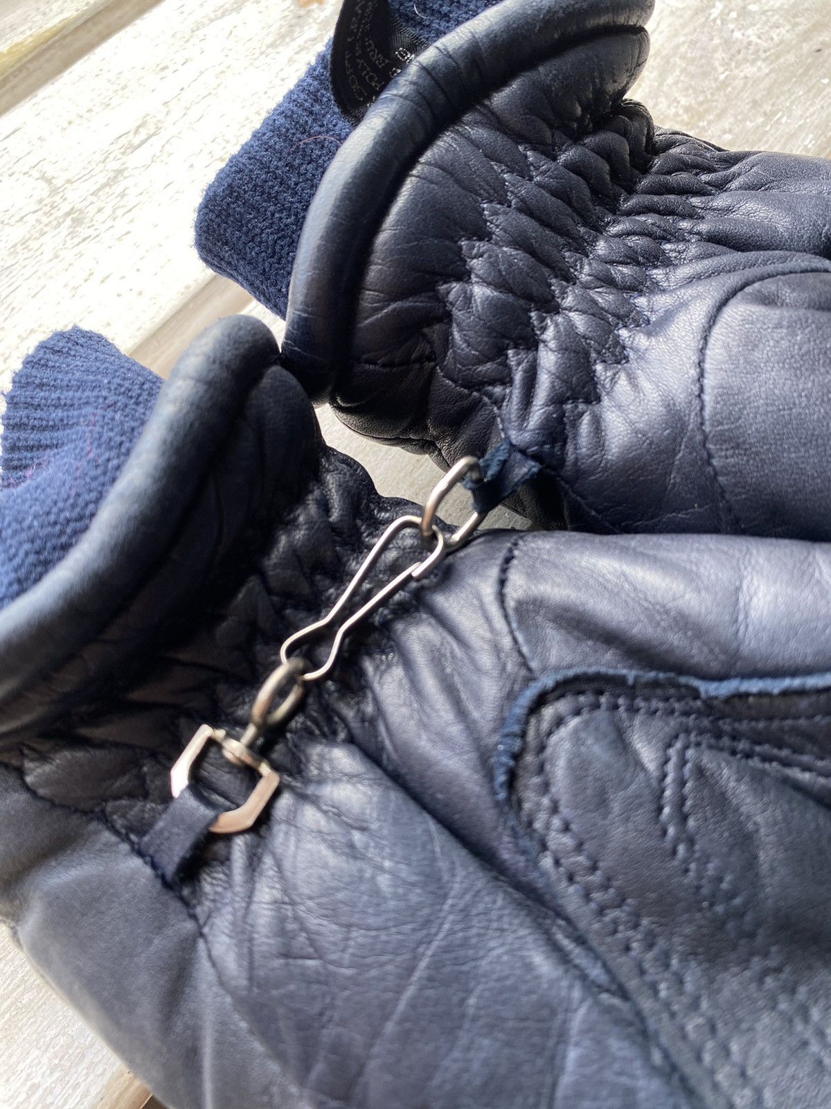 Japanese Brand × Leather × Vintage Vintage Made in Japan Black Leather motorcycle puffer gloves Size ONE SIZE - 12 Thumbnail