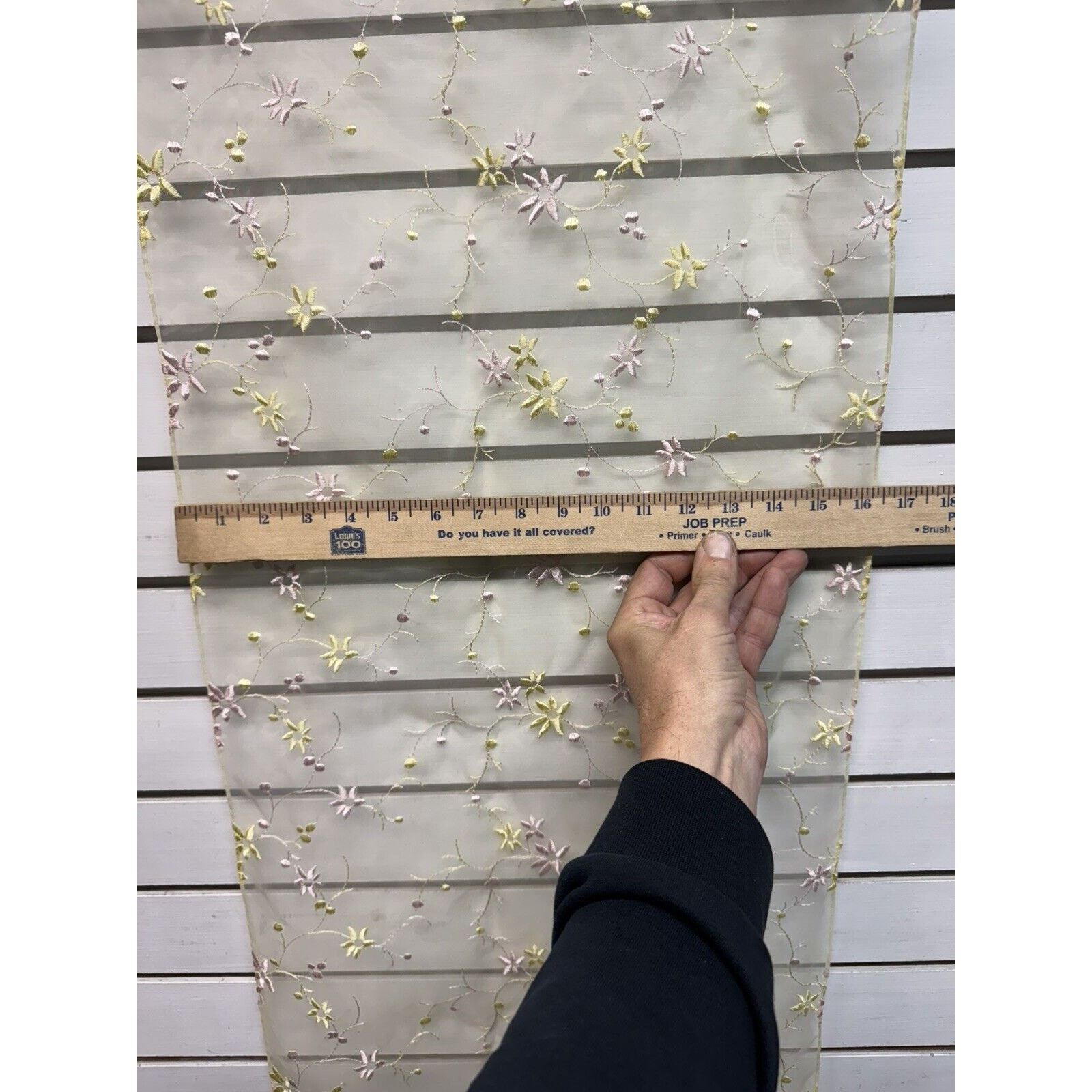 Other Vintage Sheer Scarf Dainty Embroidered Pastel Floral 79X16.5 Size ONE SIZE - 5 Thumbnail