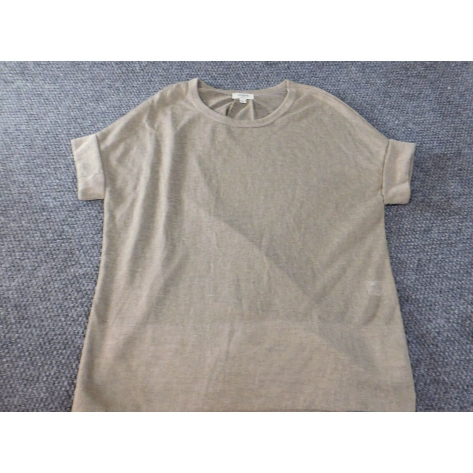 Vintage UMGEE Blouse Short Sleeve Round Neck Pullover Cotton Stretch Green Womens S Casual Basic Size S / US 4 / IT 40 - 2 Thumbnail