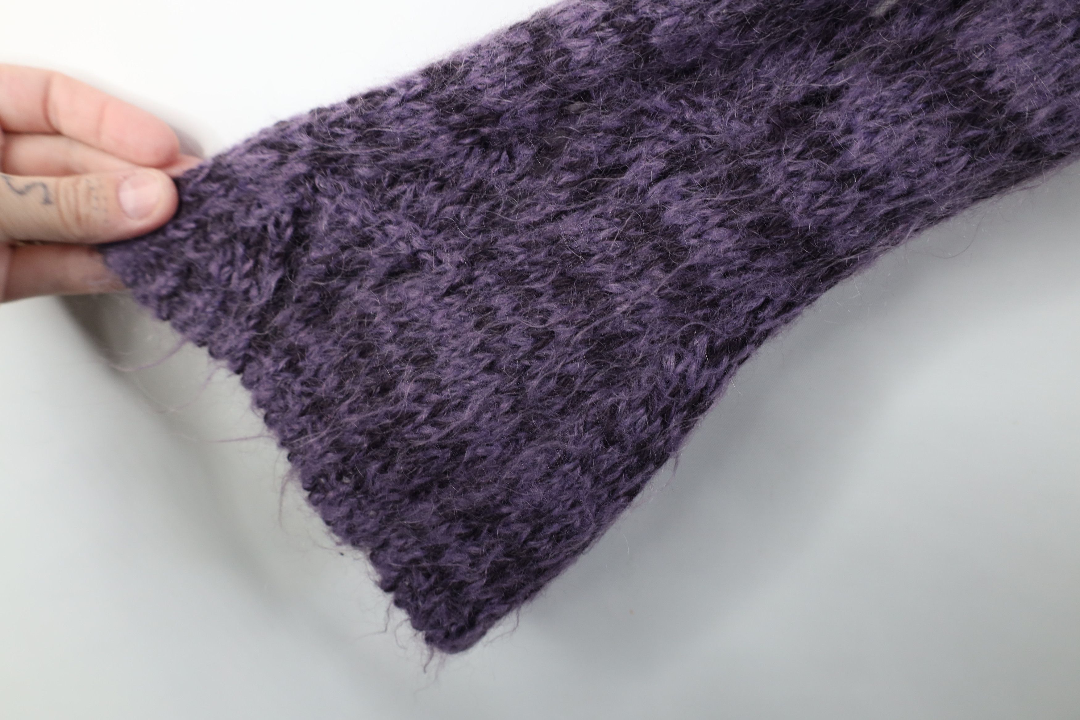Vintage Vintage 90s Y2K Babydoll Mohair Knit Cardigan Sweater Size L / US 10 / IT 46 - 7 Thumbnail