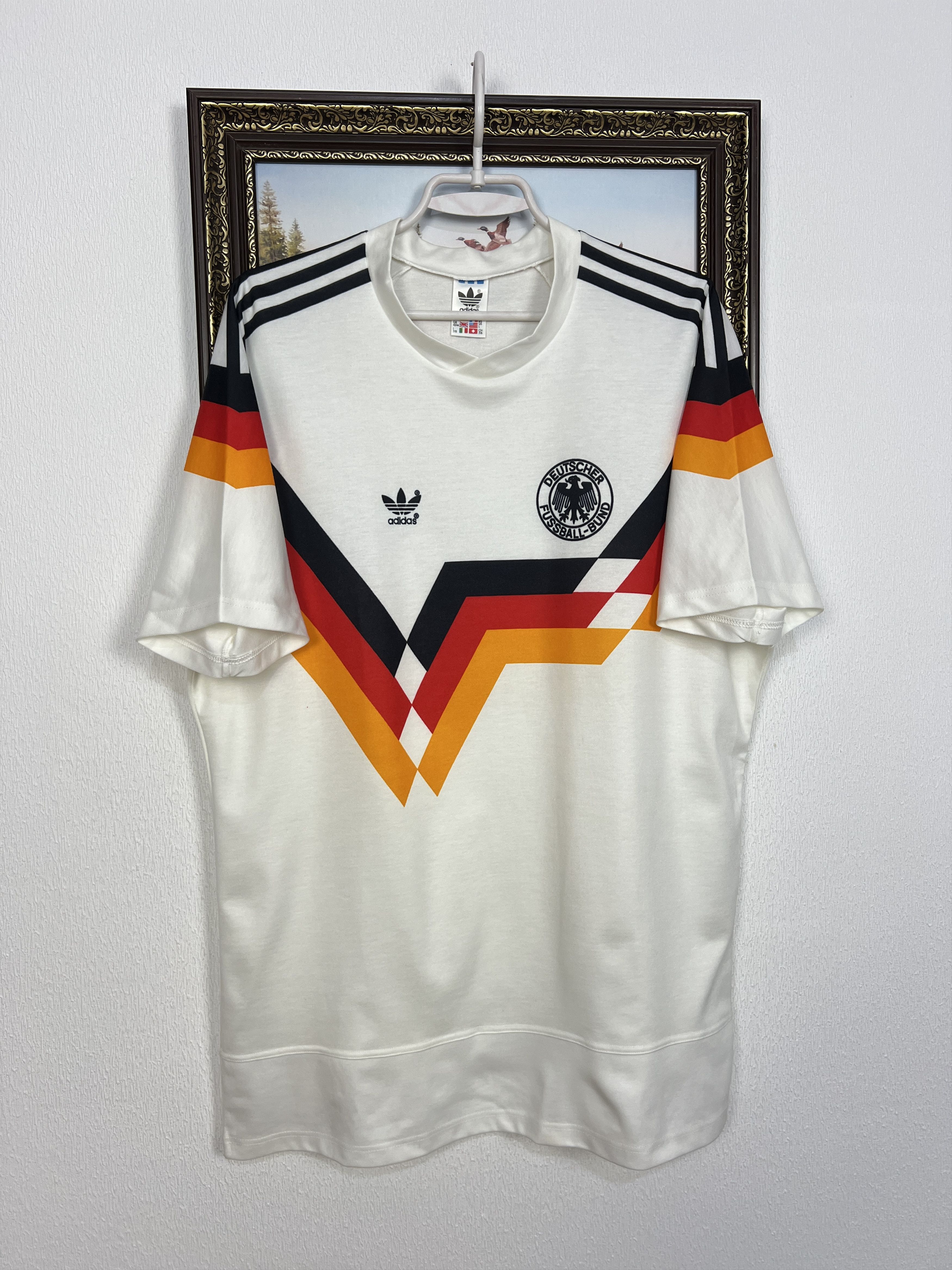 Adidas Germany Home Retro Football Shirt 1990 Soccer Jersey Trikot Size US L / EU 52-54 / 3 - 1 Thumbnail