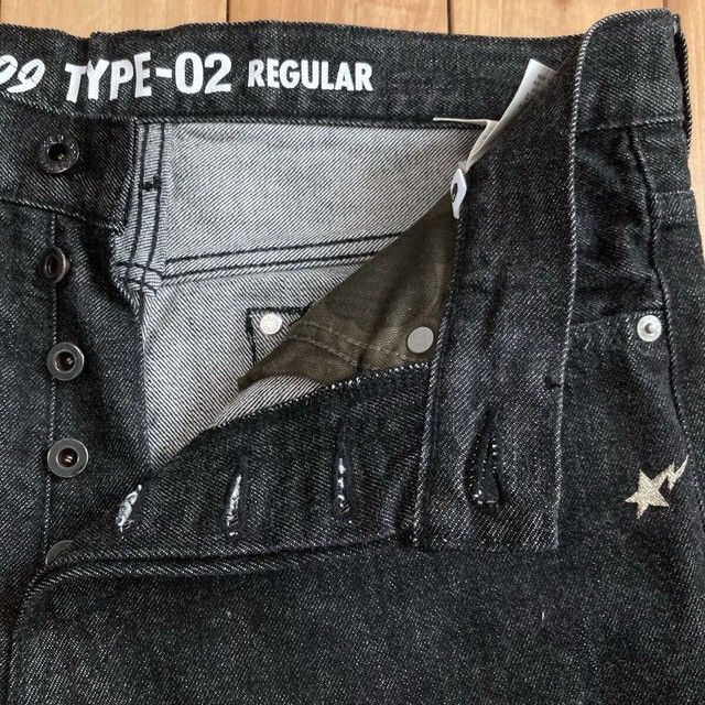 Bape BAPE Champion gold embroidered black denim pants ★size M Size US 32 / EU 48 - 6 Thumbnail