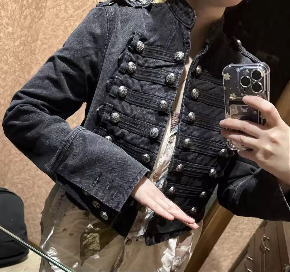 Japanese Brand Vintage Military-Inspired Denim Jacket – Bold, Structured Size US S / EU 44-46 / 1 - 8 Thumbnail