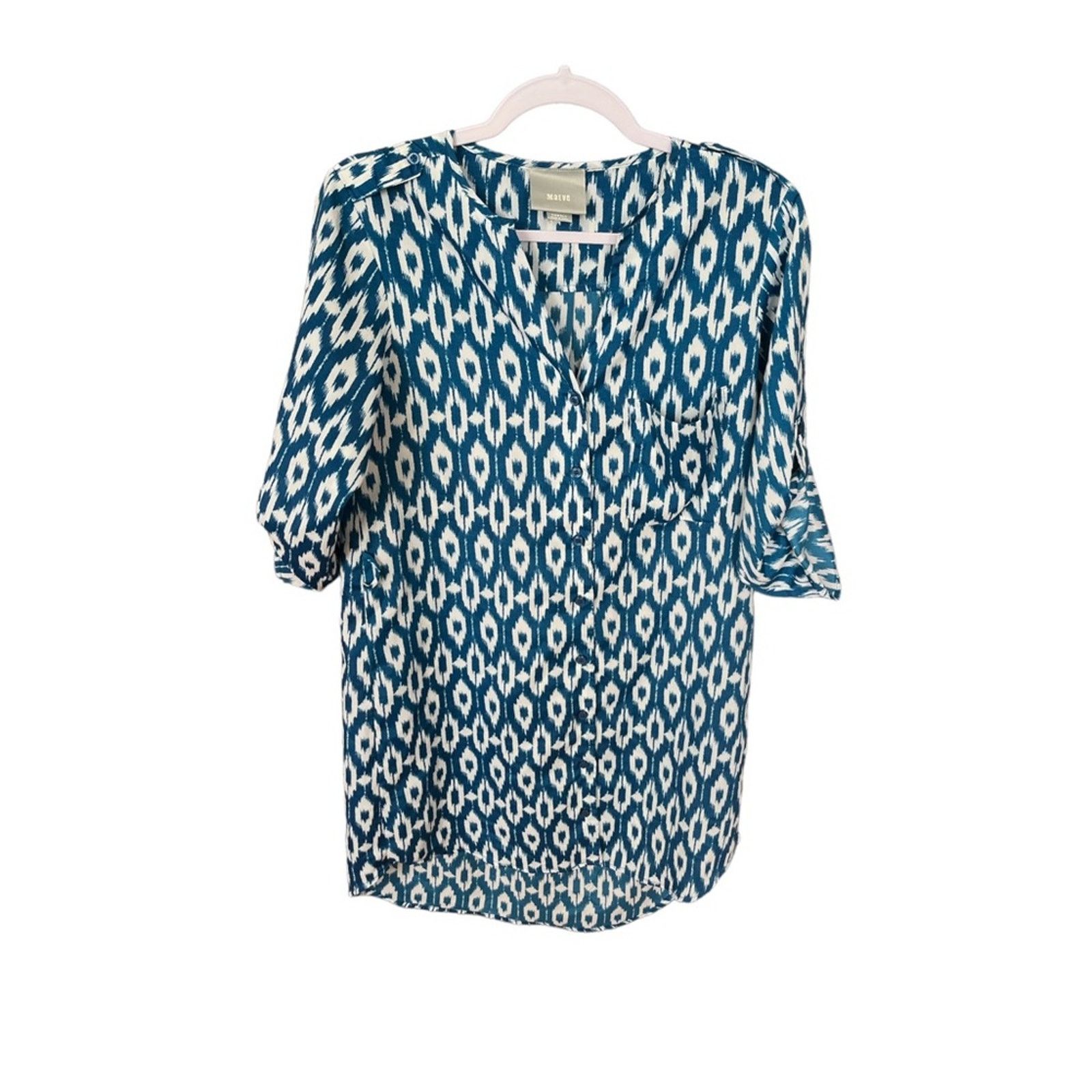 Other Maeve Ikat Tunic Shirt Dress Size XS / US 0-2 / IT 36-38 - 3 Thumbnail