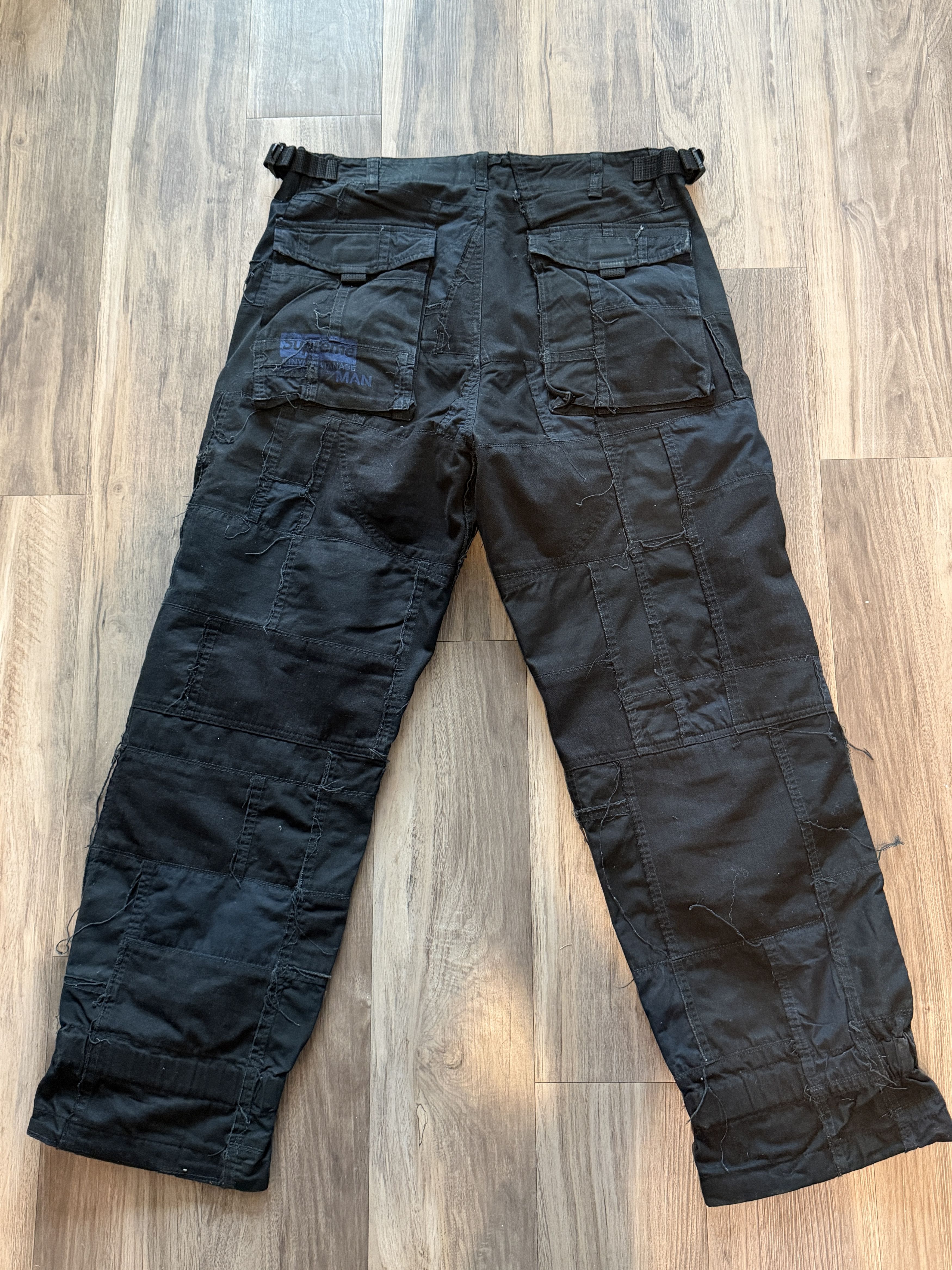 Junya Watanabe × Supreme Supreme CDG MAN Patchwork Cargo Pant Black Size US 32 / EU 48 - 2 Thumbnail