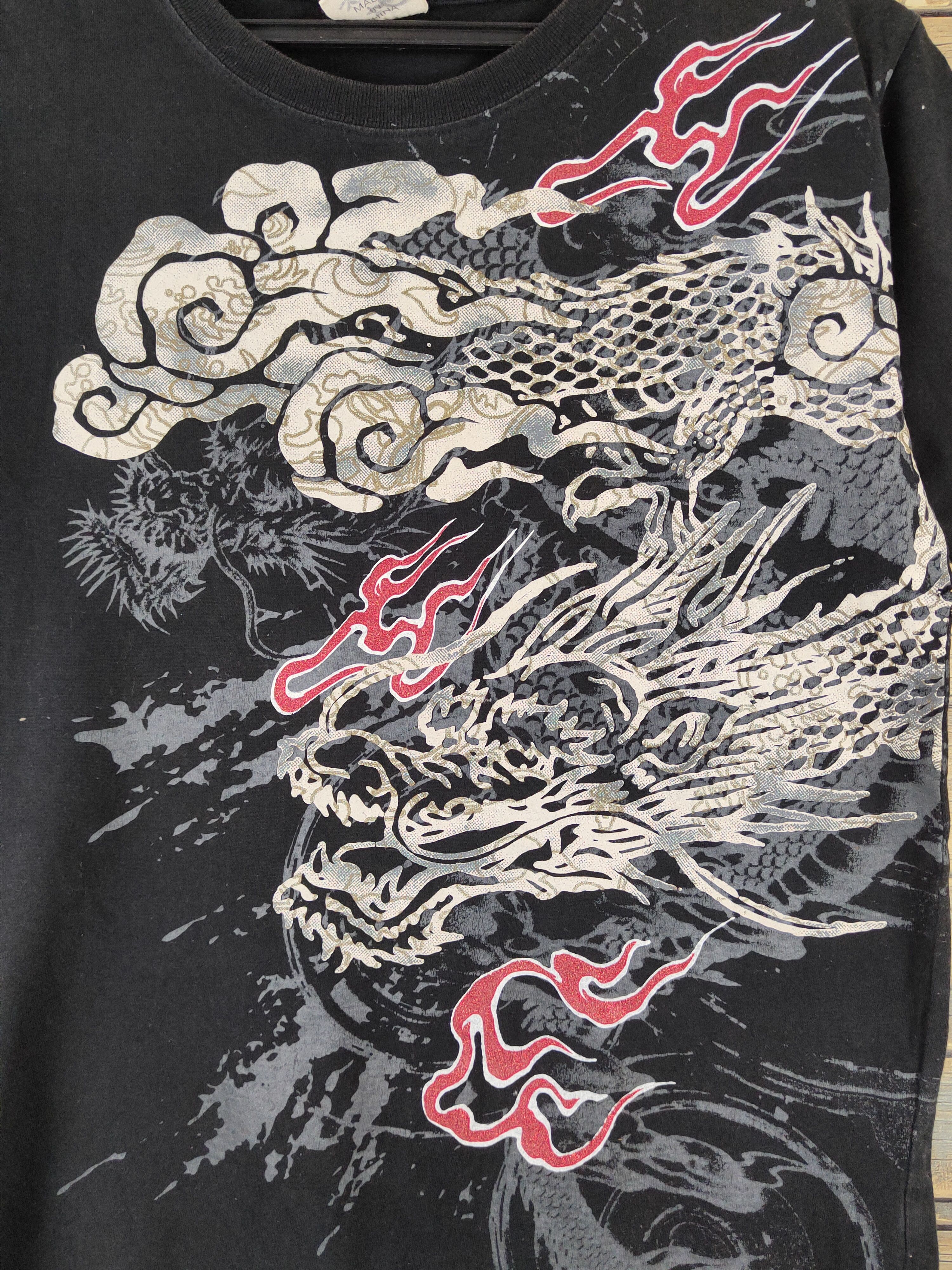 Japanese Brand DLL Cuze All Black Dragon Short Sleeve T-shirt #101 Size US S / EU 44-46 / 1 - 3 Thumbnail