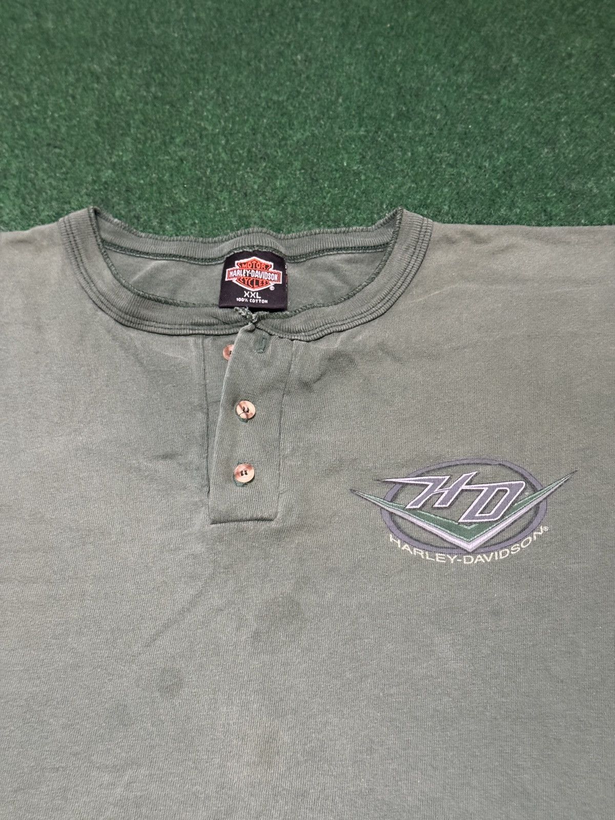 Harley Davidson Harley Davidson 90s Henley Vintage XXL Boxy 27x28 T Shirt Size US XXL / EU 58 / 5 - 2 Thumbnail