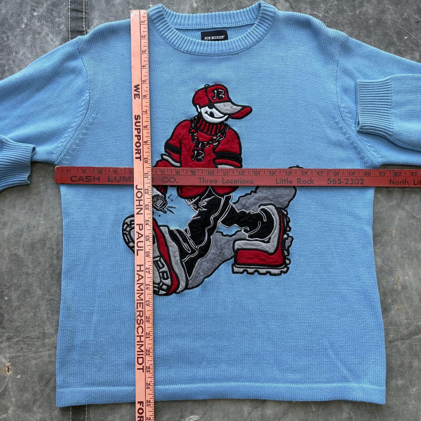 Joe Boxer Vintage Y2K Joe Boxer Embroidered Character Skater Sweater Size US M / EU 48-50 / 2 - 5 Thumbnail