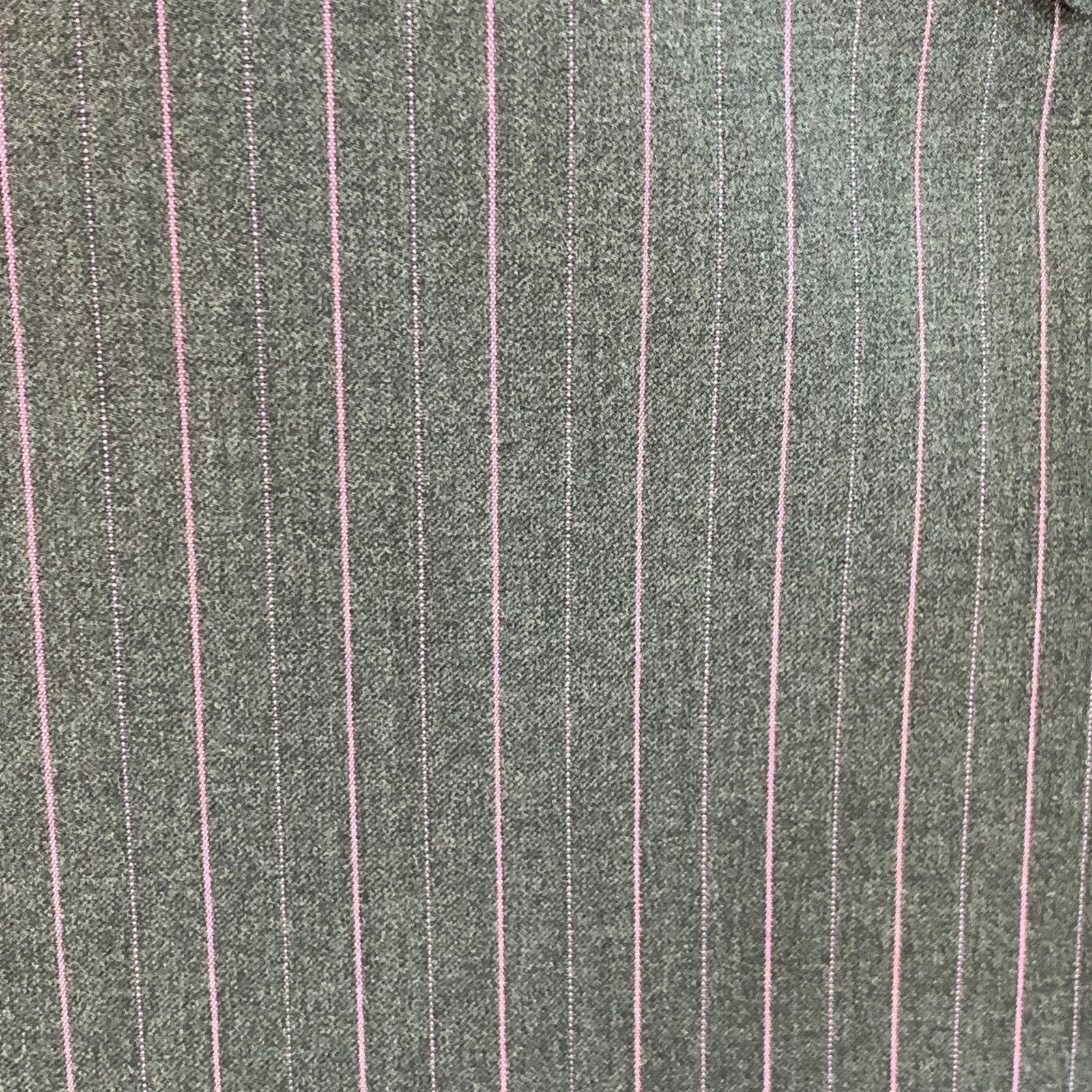 Paul Smith Westbourne Regular Grey Purple Pinstripe Wool Notch Lapel Size 46R - 3 Thumbnail