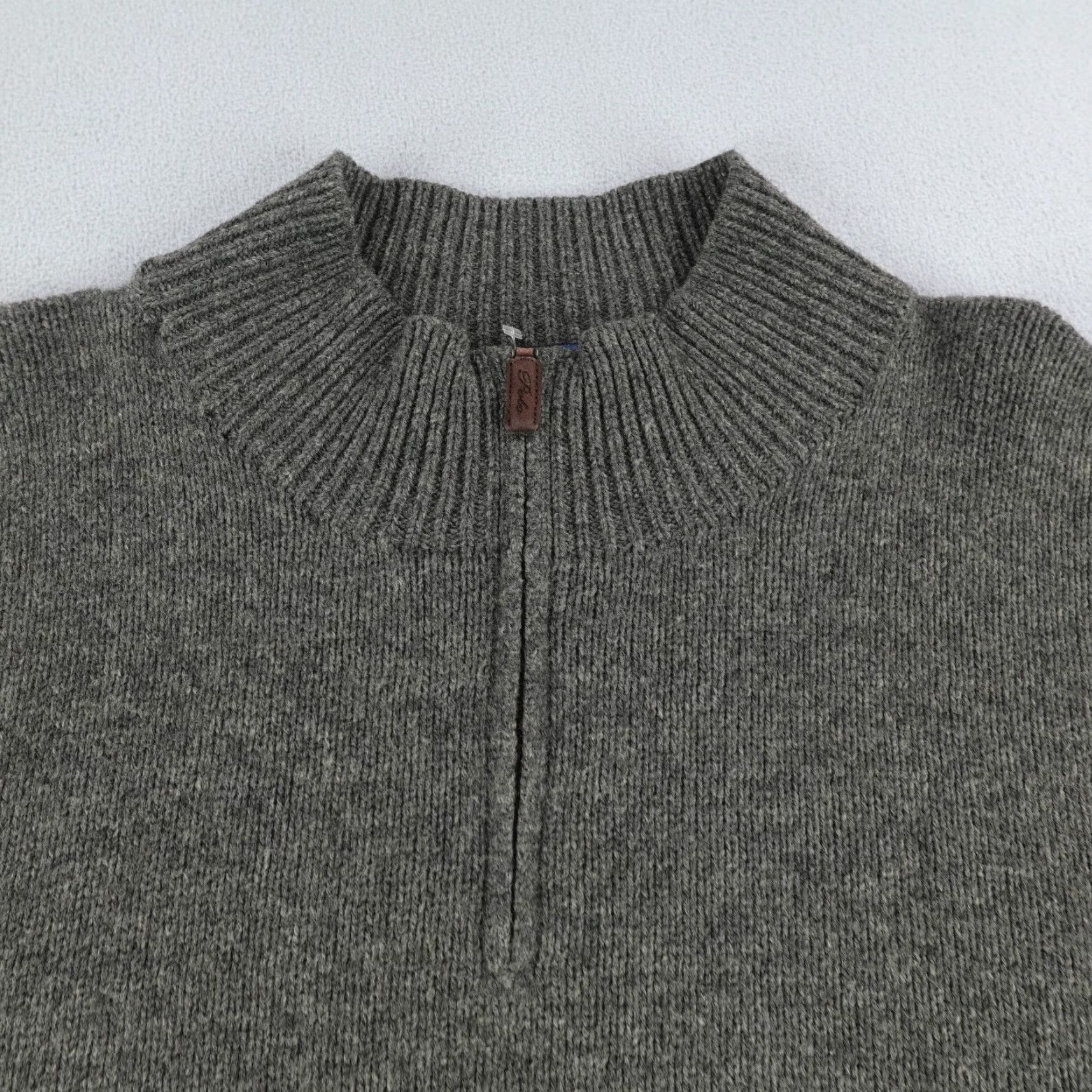 Ralph Lauren Vintage Ralph Lauren Men Sweater 2XL Tall Knit Pullover 1/4 Zip Gray Wool Preppy 90s Size US XXL / EU 58 / 5 - 2 Thumbnail