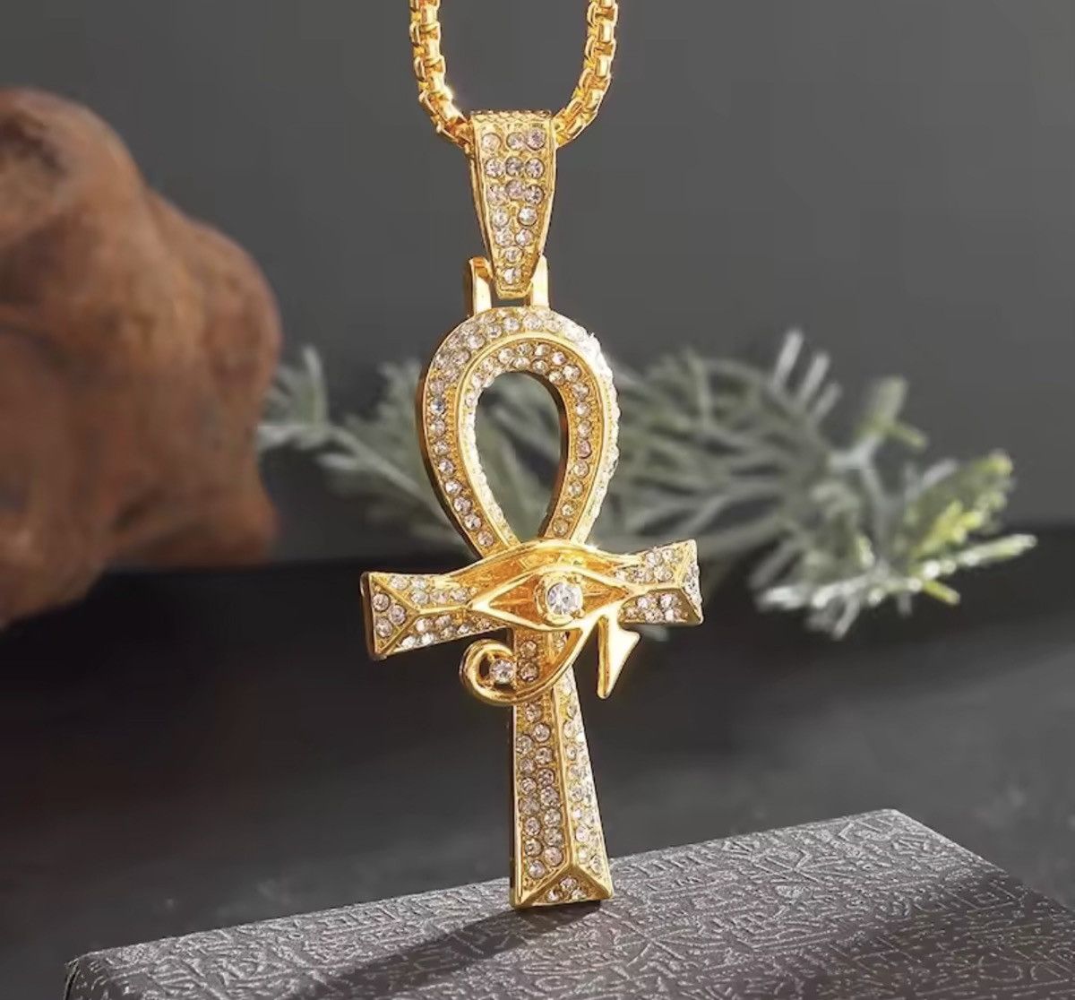 Jewelry Unique egyptian Cross Pendant Necklace Size ONE SIZE - 2 Thumbnail