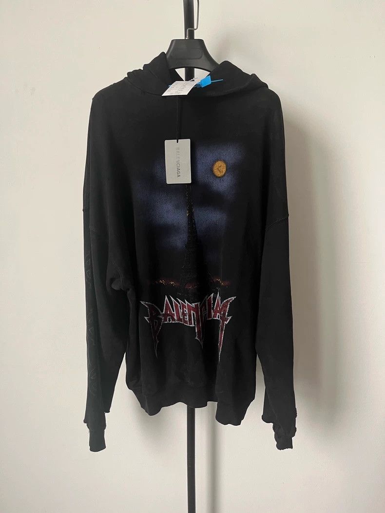 Balenciaga Balenciaga Solid hooded pleated long-sleeve sweatshirt Size US S / EU 44-46 / 1 - 1 Thumbnail