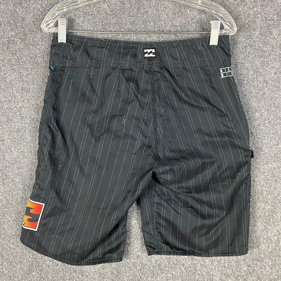 Billabong Billabong Swim Shorts Men's 29 100% Polyester Striped Black Size US 29 - 5 Thumbnail
