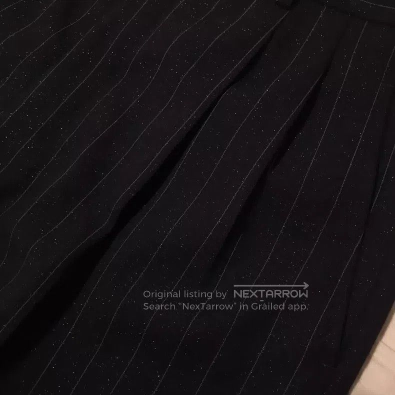 Comme des Garcons Comme Des Garcons size XS Loose Straight Striped Glitterin Size 23" - 4 Thumbnail