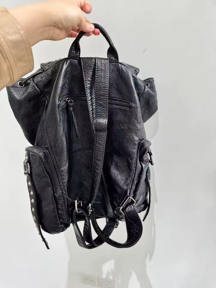 Gothic Punk Pu Leather Rivet Skull Capacity School Backpack