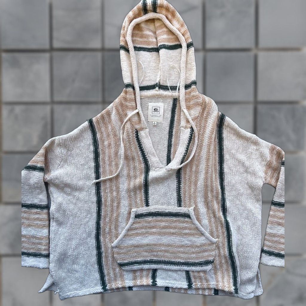 Rip Curl RIP CURL Women's Hoodie Multicolor Striped S Beach Cotton Hippie Boho Camp Hoodie Sweater Long Sleeve Open Oversized Casual Sea/Beach Vest? Size S / US 4 / IT 40 - 1 Thumbnail