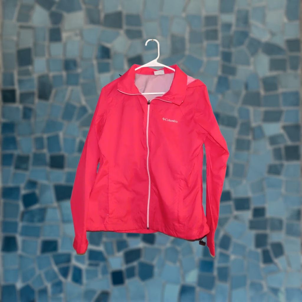 Pinko Columbia Womens M Pink Switchback II Packable Hooded Windbreaker Zip Pockets Water Resistant Jacket Size M / US 6-8 / IT 42-44 - 1 Thumbnail