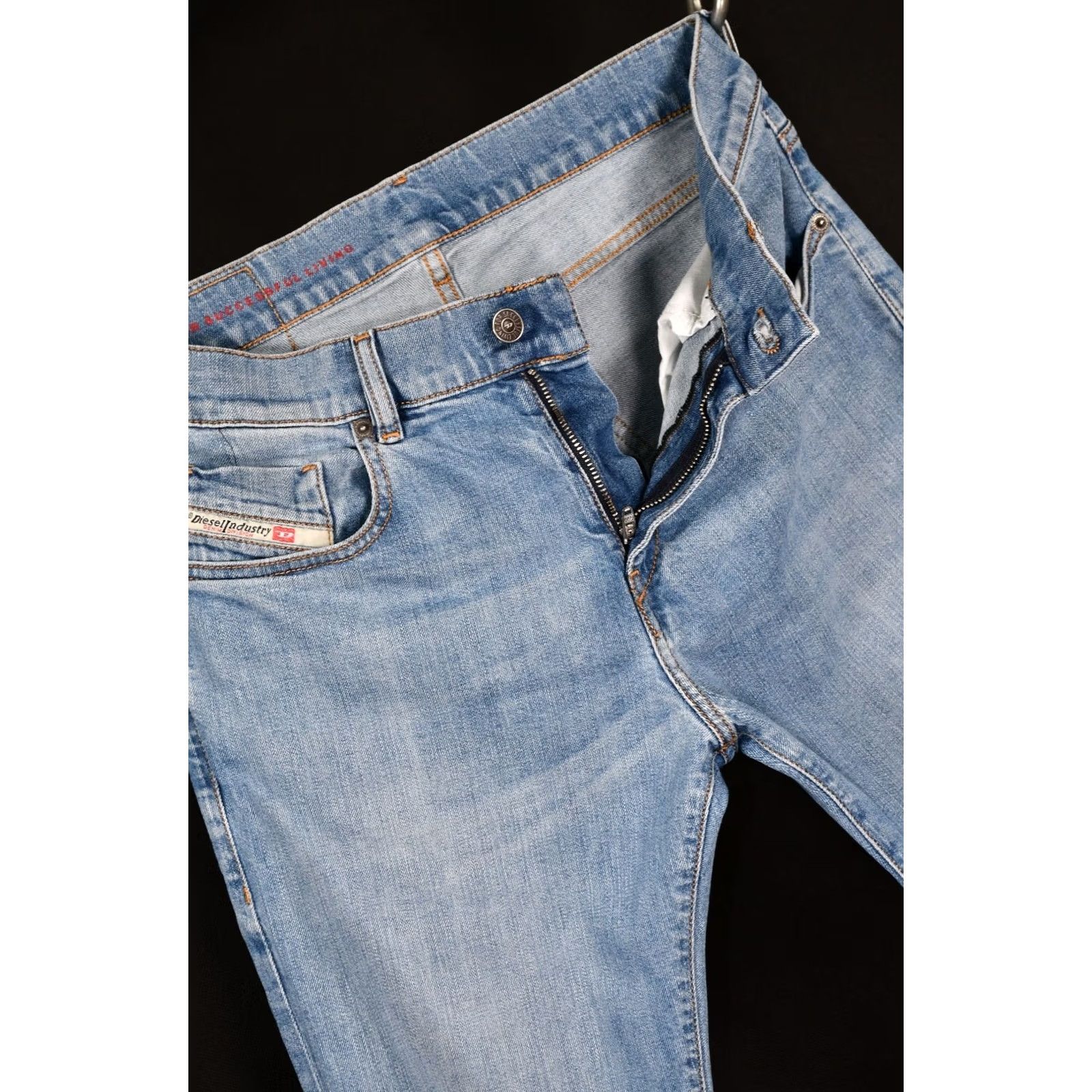 Diesel Diesel D-Strukt Slim Stretch 0EHAJ Jeans W29/L32 Denim Men Blue 98% Cotton 2% Elastane Slim Fit Regular Inseam 32 Mens Size US 29 - 5 Thumbnail
