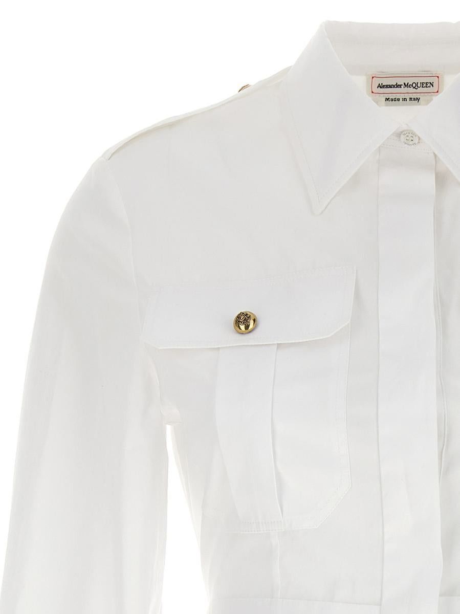 Alexander McQueen o1y0325 Shirt in White Size XS / US 0-2 / IT 36-38 - 3 Thumbnail