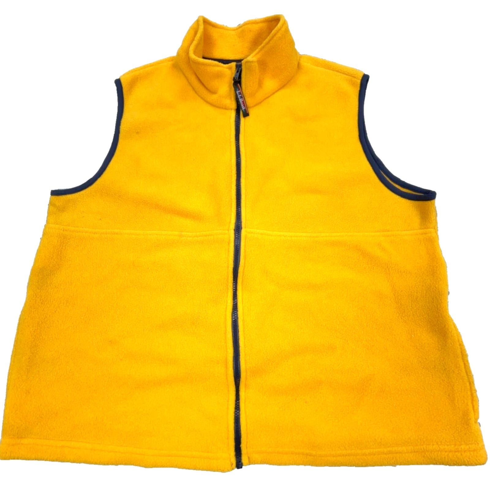 Vintage LL Bean Vest Men XL Yellow Fleece Full Zip Jacket Outdoors Hiking Vest Size US XL / EU 56 / 4 - 2 Thumbnail
