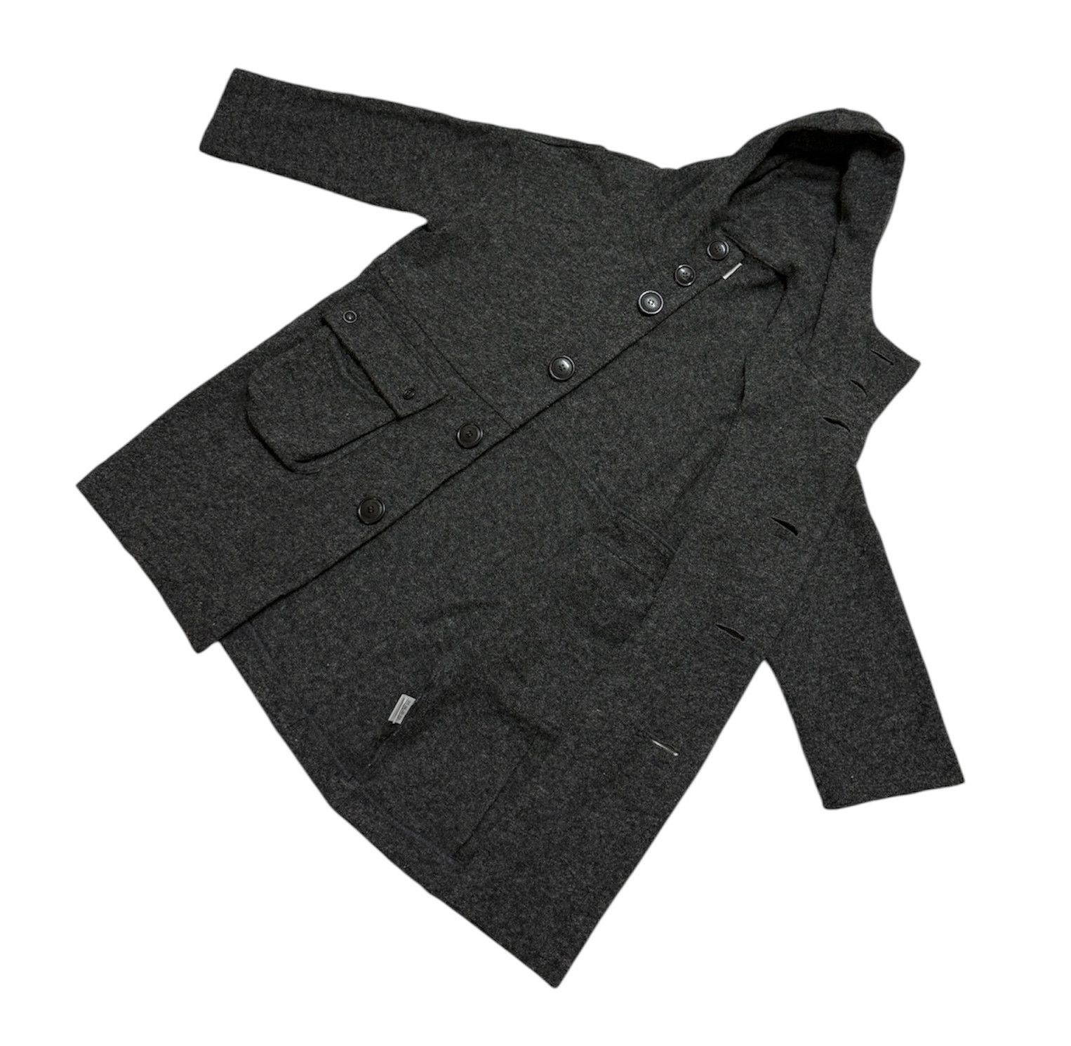 Issey Miyake Sunao Kuwahara Issey Miyake Hoodie Wool Jacket Size US M / EU 48-50 / 2 - 12 Thumbnail