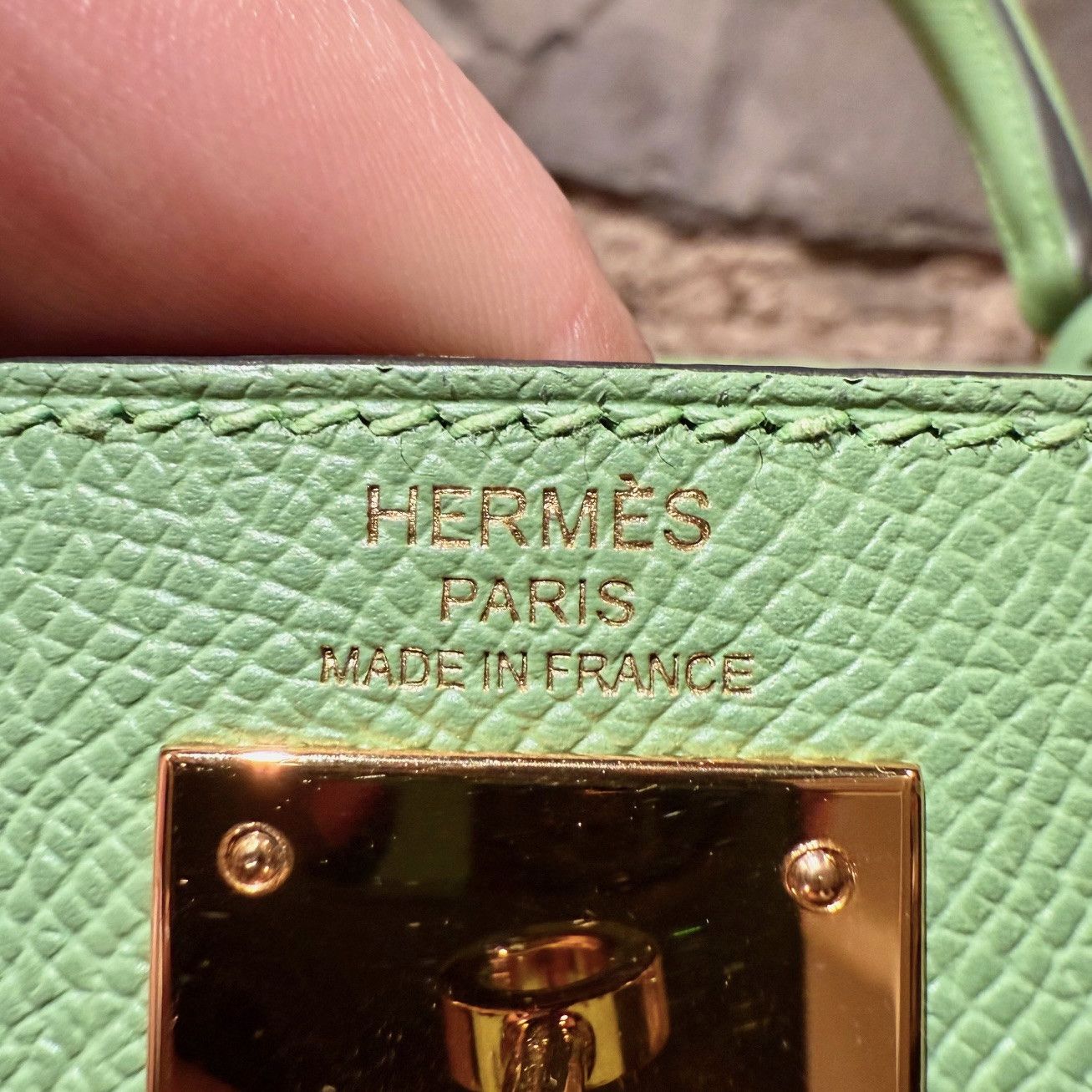 Hermes Hermès 2021 Criquet Green Epsom Kelly II Sellier 28 GHW Bag Size ONE SIZE - 15 Thumbnail