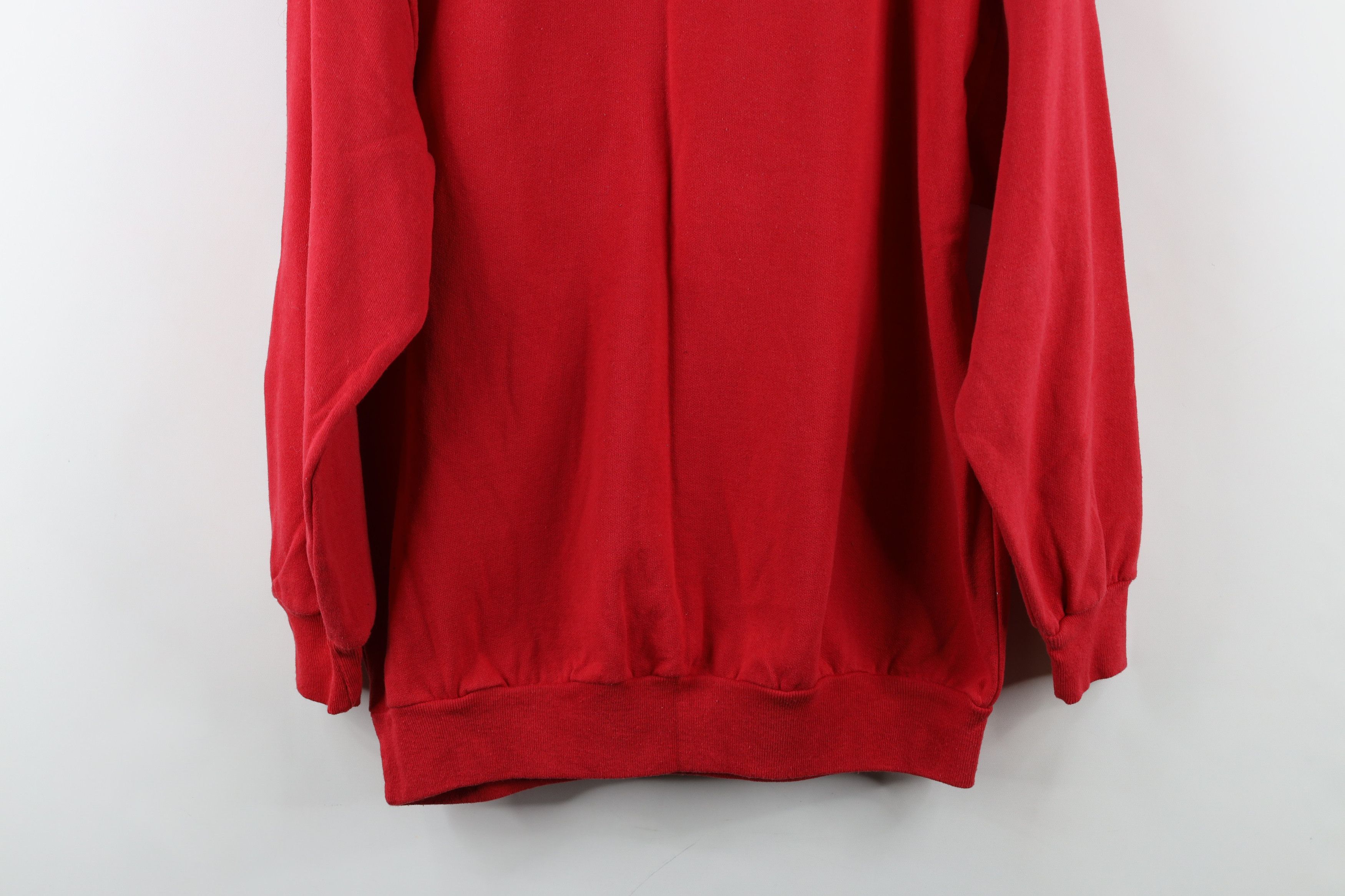 Vintage Vintage 90s Streetwear Christmas Mock Neck Sweatshirt Red Size M / US 6-8 / IT 42-44 - 14 Thumbnail