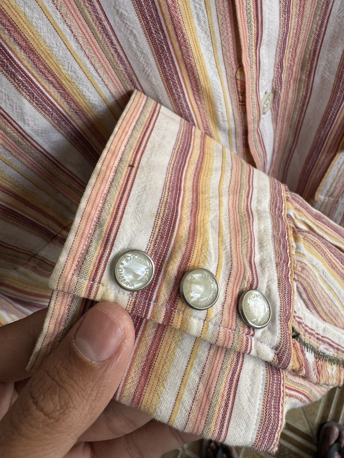 Dolce & Gabbana VINTAGE DOLCE & GABBANA MEDICAL ADVICE STRIPE LONG SHIRT Size US M / EU 48-50 / 2 - 5 Thumbnail