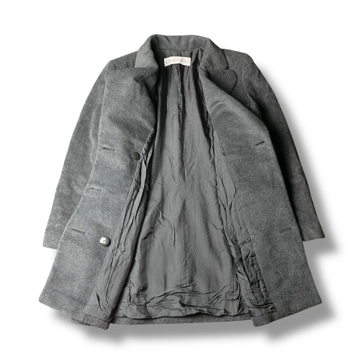 Christian Dior Monsieur VINTAGE CHRISTIAN DIOR WOOL HEAVY COAT JACKET Size M / US 6-8 / IT 42-44 - 3 Thumbnail