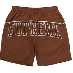 Supreme Sz L Supreme swimming trunks all over print logo