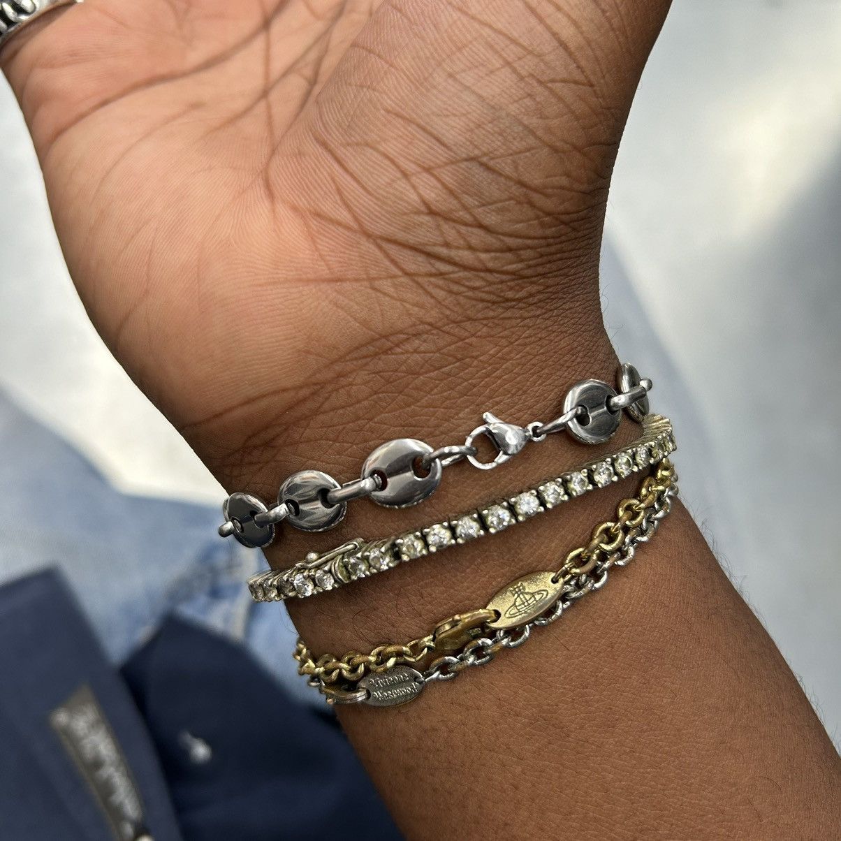 Vintage Y2K 2000s Gucci style link silver heavyweight bracelet Size ONE SIZE - 4 Thumbnail