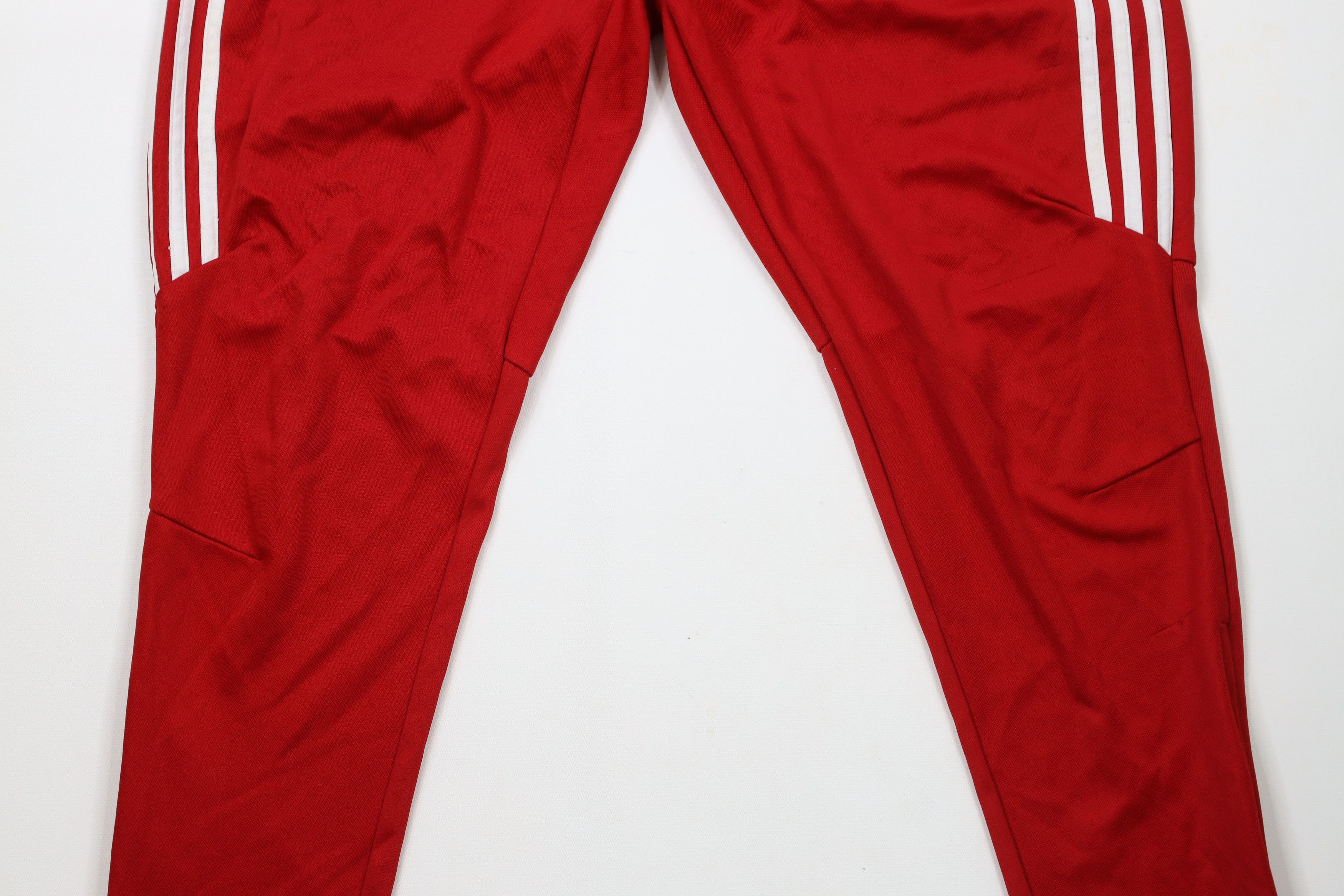 Adidas × Vintage Vintage Y2K Adidas Striped Tapered Soccer Warm Up Pants Red Size US 36 / EU 52 - 3 Thumbnail