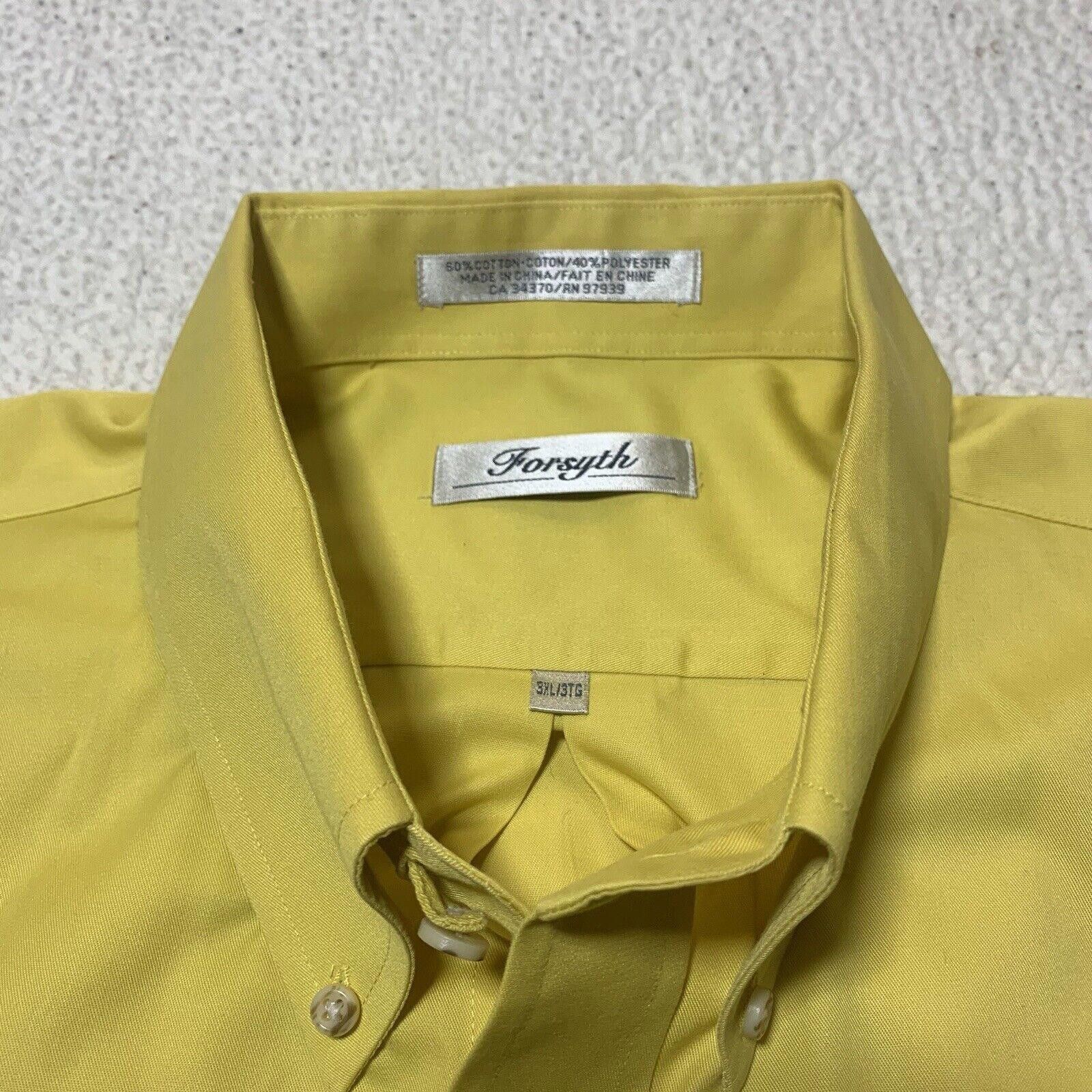 Other Forsyth Men's 3XL Yellow Short Sleeve Button Shirt Size US XXL / EU 58 / 5 - 2 Thumbnail