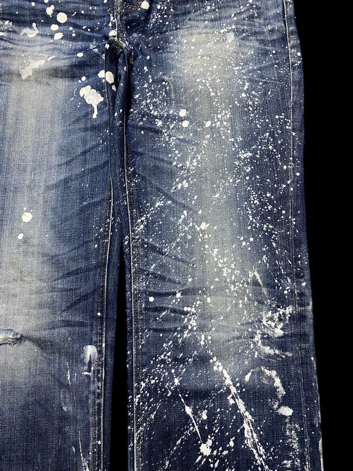 Nicole Club Vintage Japanese Brand Paint Splatter Distressed Loose Jeans Size US 30 / EU 46 - 7 Thumbnail