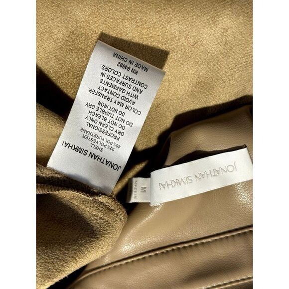 Jonathan Simkhai Jonathan Simkhai NEW Joselin Faux Leather Jacket in Tan Size Size M / US 6-8 / IT 42-44 - 6 Thumbnail