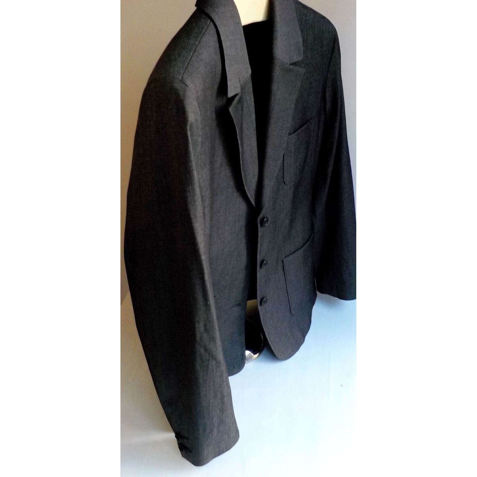 Faconnable VINTAGE Faconnable Blazer Shirt Gray 3 Button Cotton Blend Lined Womens Large Size L / US 10 / IT 46 - 3 Thumbnail