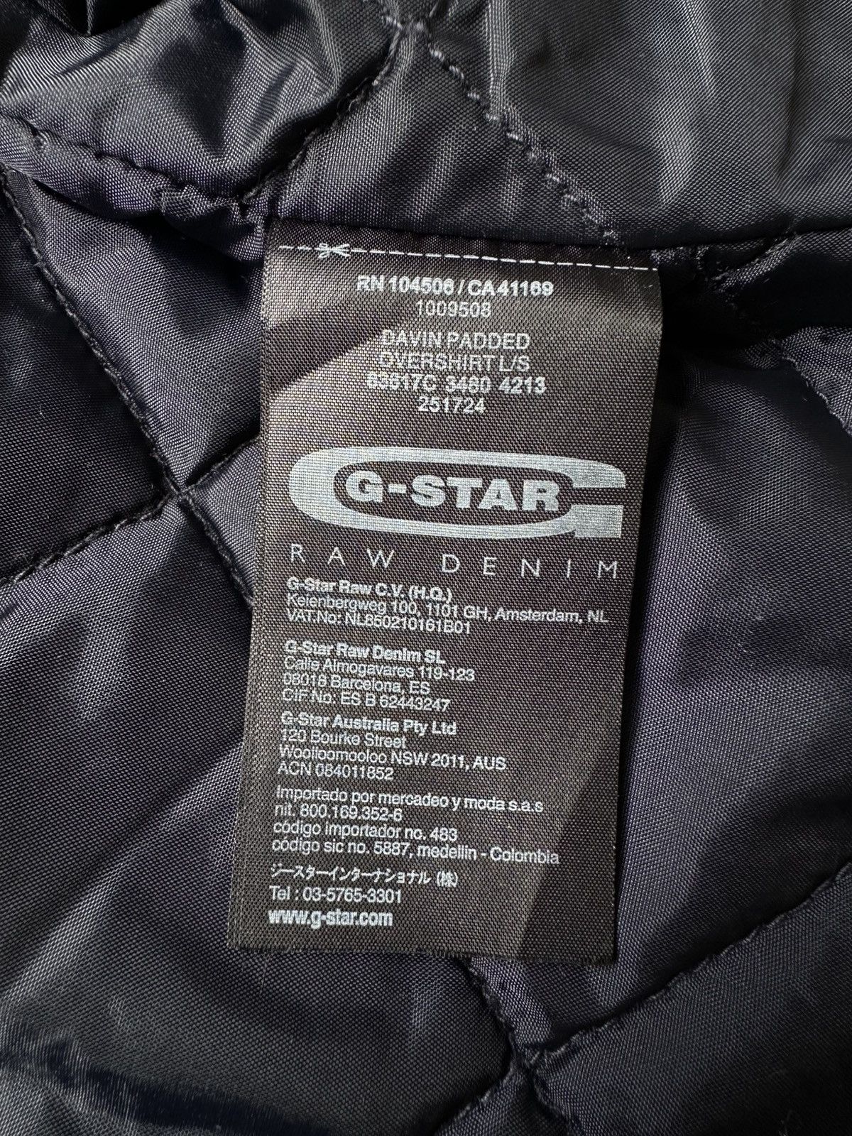 G-Star G star Raw Davin Padded Overshirt Jacket Size US L / EU 52-54 / 3 - 14 Thumbnail