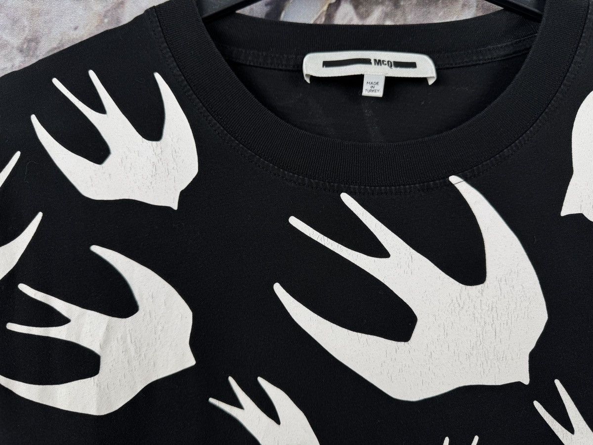 Alexander McQueen McQ Alexander McQueen Swallow Print T-Shirt Black White Size US M / EU 48-50 / 2 - 6 Thumbnail