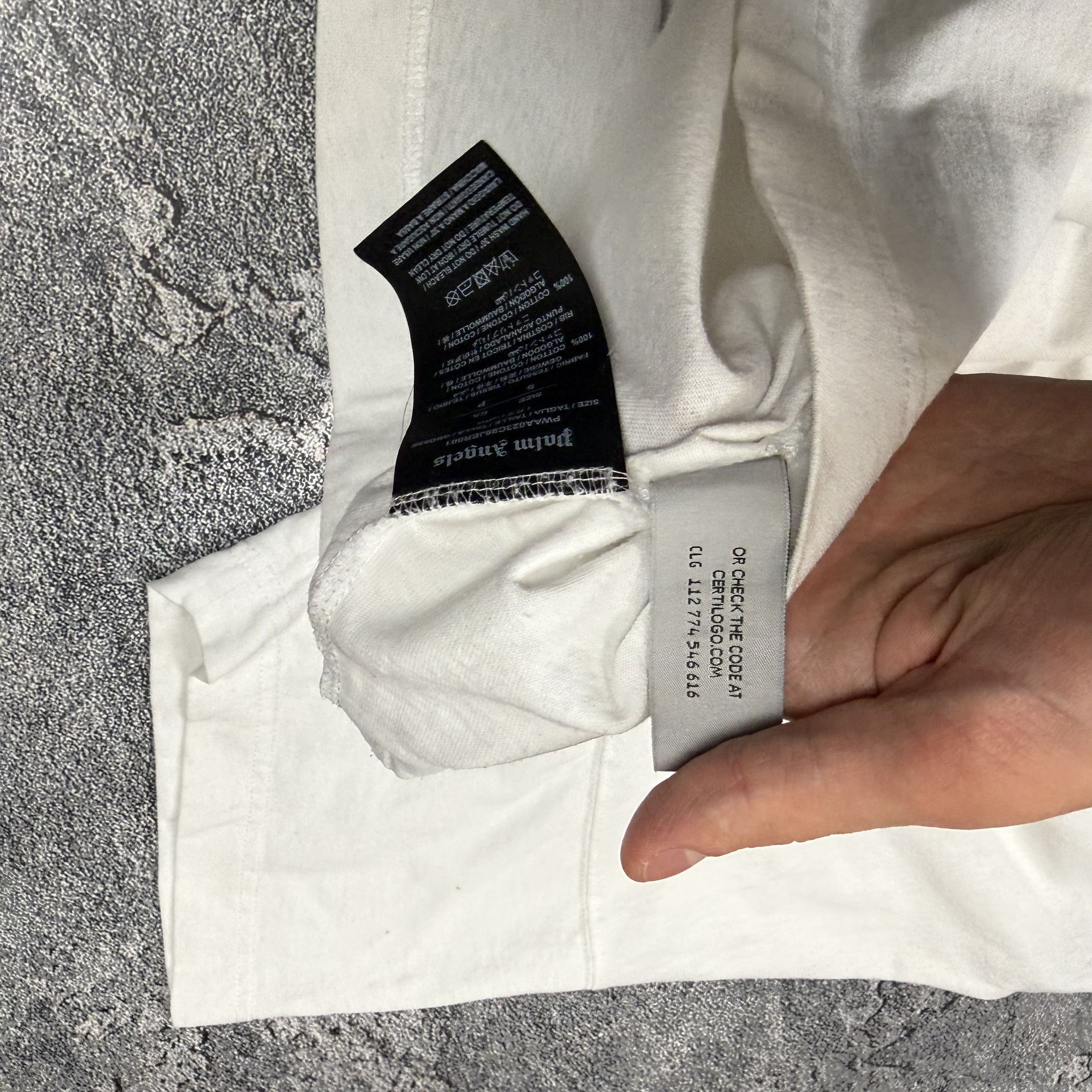 Palm Angels Palm Angels White Spellout T-Shirt Size US S / EU 44-46 / 1 - 9 Thumbnail