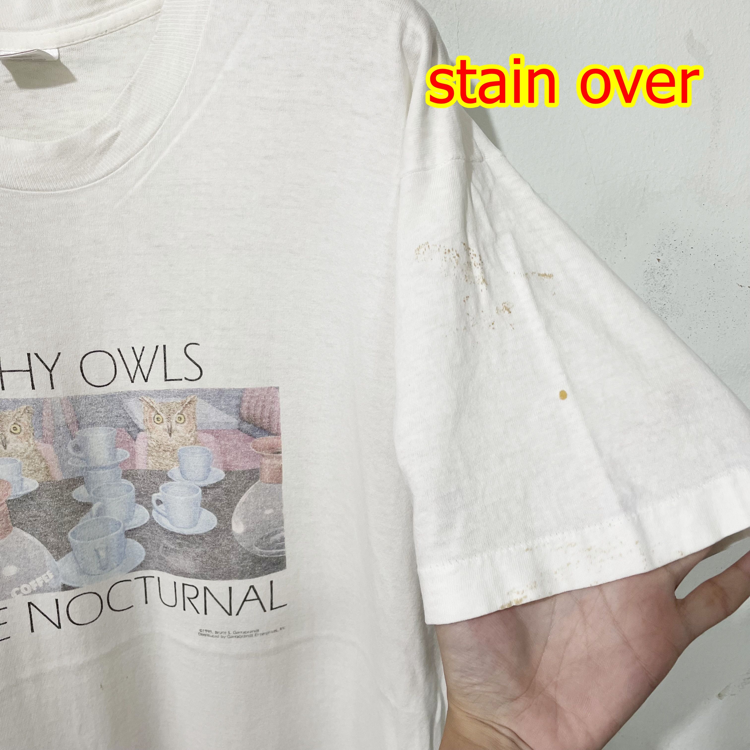 Vintage Vintage 1995 Why Owls are Nocturnal Shirt Size US L / EU 52-54 / 3 - 5 Thumbnail