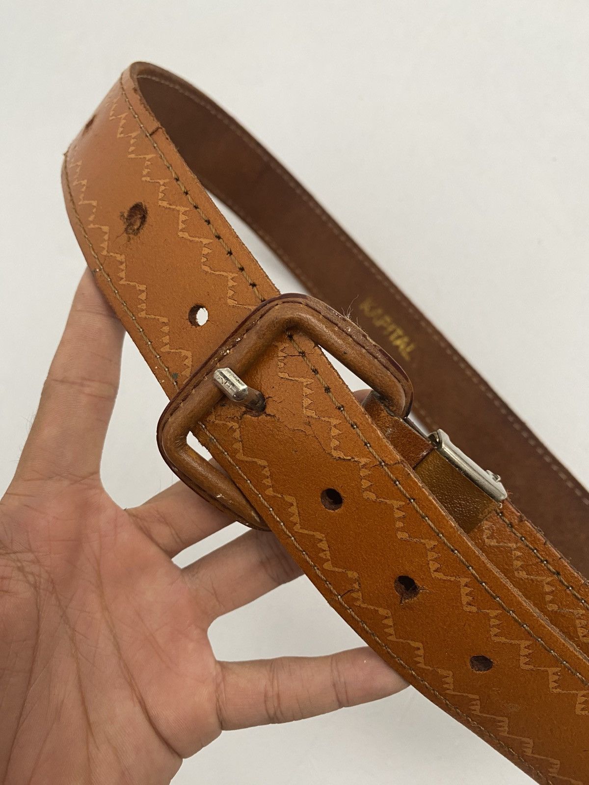 Kapital Vintage Kapital leather belt (Solid brass) Size ONE SIZE - 6 Thumbnail