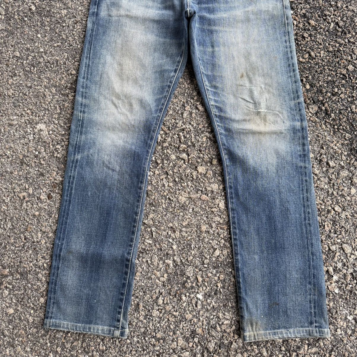 Jean VINTAGE JAPAN SELVEGE DENIM SLIM FADED RIPPEP JEAN PANTS Size US 35 - 3 Thumbnail