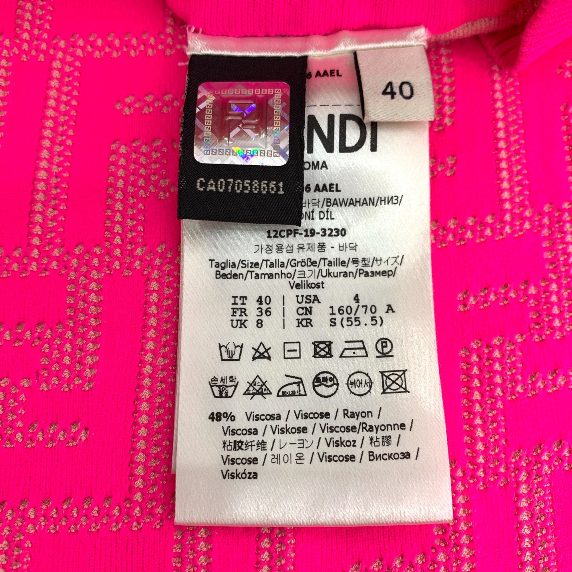 Fendi Fendi Pink Logo Monogram Knit Jogger Pants (Size M) Size 40" / US 18 - 4 Thumbnail