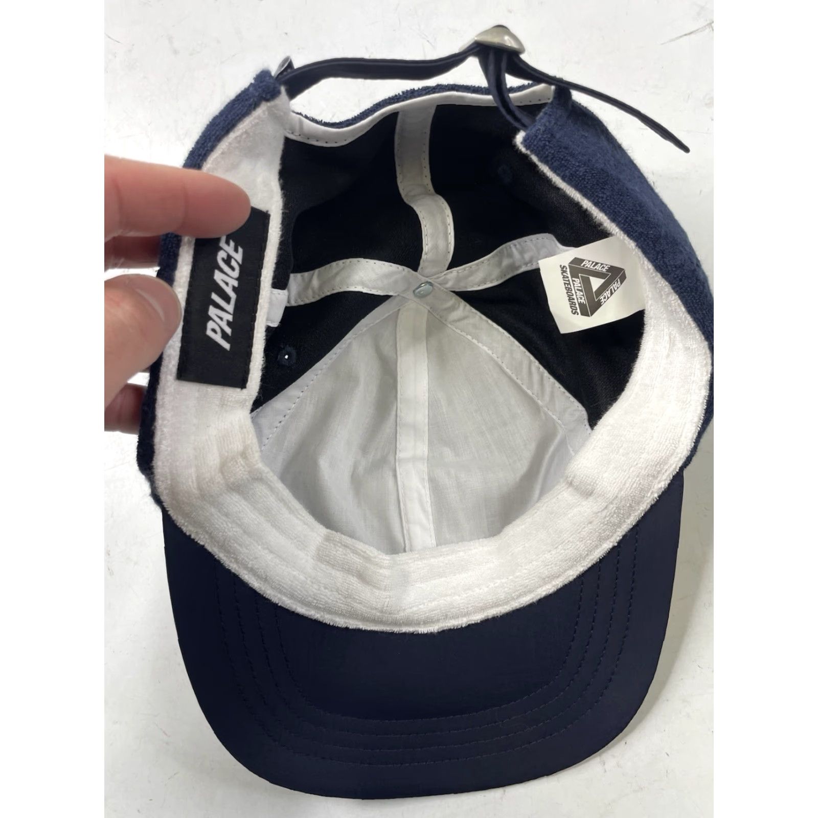 Palace Palace Hat Cap Blue One Size Adjustable Baseball Cap Men Streetwear Towelling P 6 Panel Cotton Skull? Size ONE SIZE - 3 Thumbnail