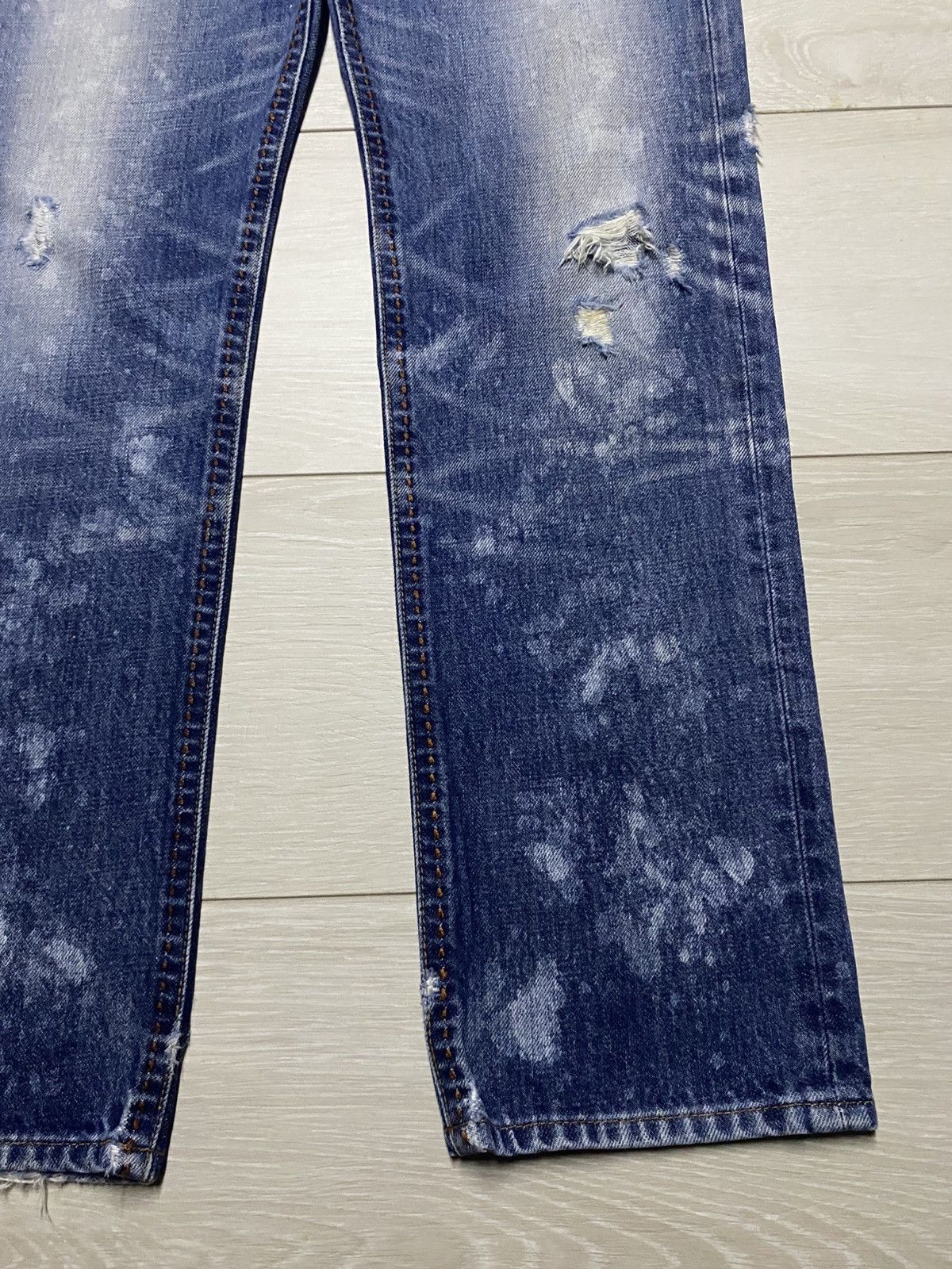 Japanese Brand Japanese Brand RnaSlang Bleach Splatter Slim Fit Jeans Size US 33 - 7 Thumbnail