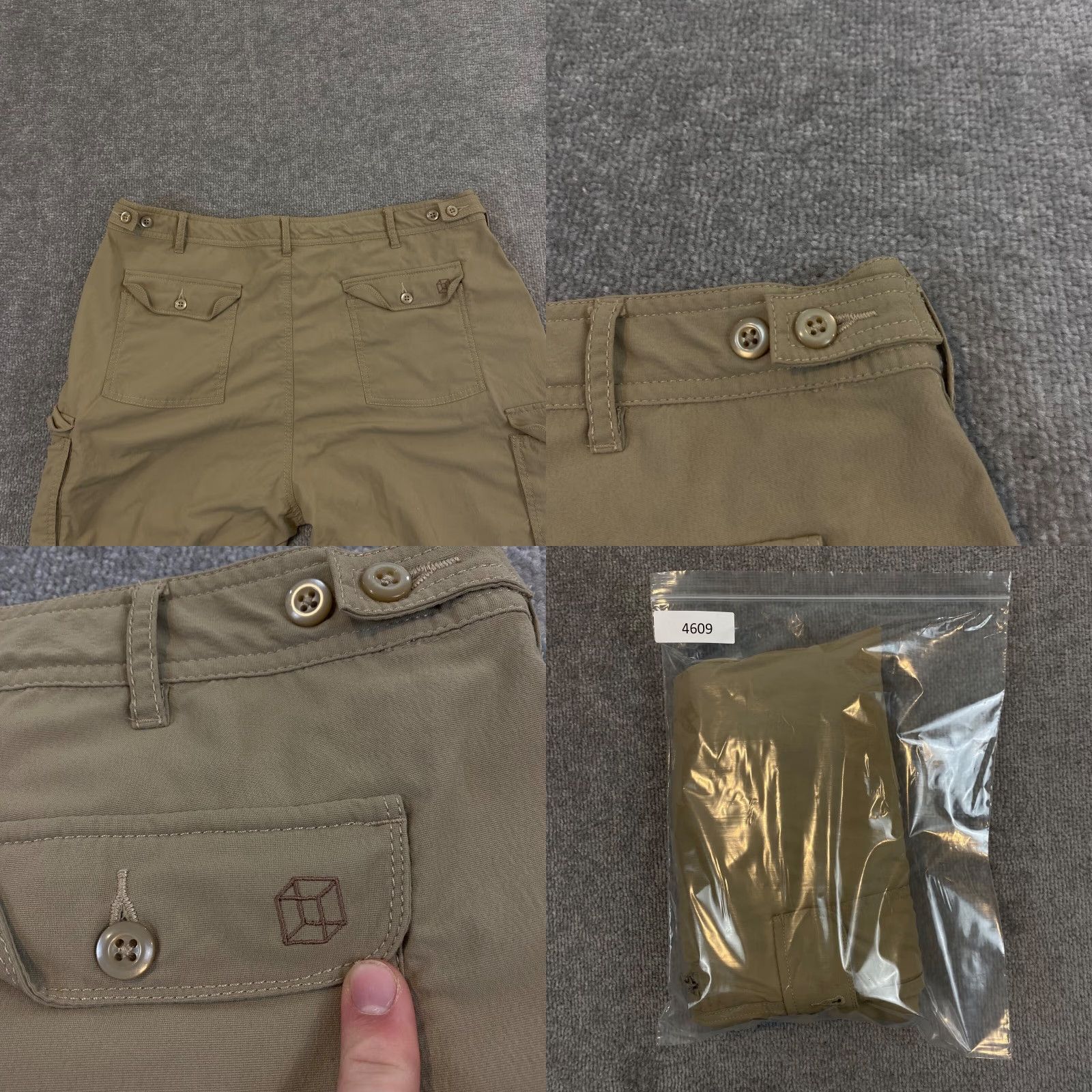 Vintage Clothing Arts Pants Women 16 Petite Brown Cargo Travel Pick-Pocket Proof Roll Up Cargo Pants Women 16P Brown Size 38" / US 16 / IT 52 - 9 Thumbnail