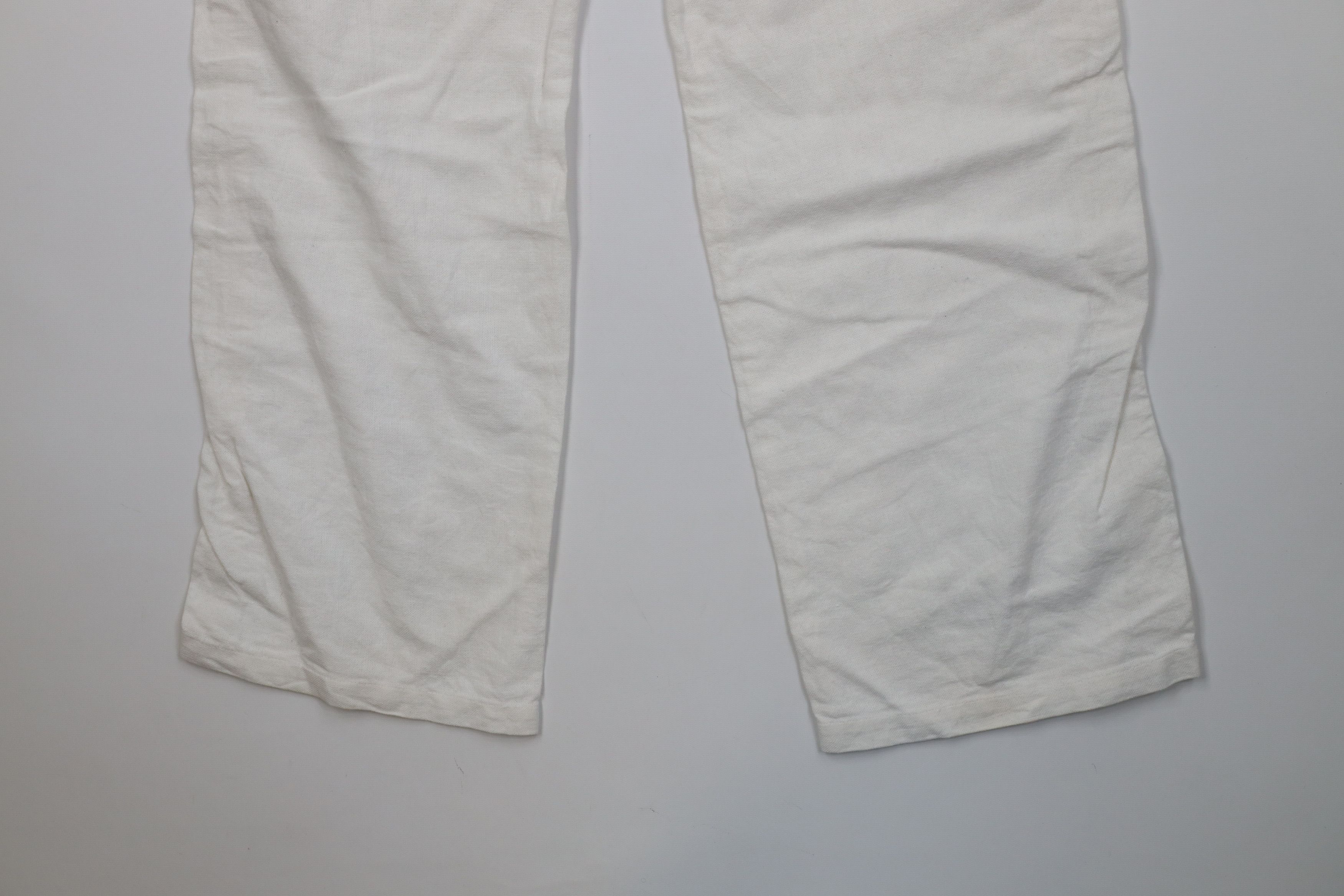 Desigual Desigual Linen Blend Wide Leg Beach Harem Pants White Size 32" / US 10 / IT 46 - 13 Thumbnail